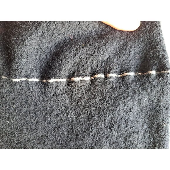 Pelle Pelle XXL Black Wool Crewneck Sweater Stitch Marc Buchanon  Women's - Picture 4 of 9